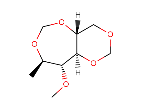 Molecular Structure of 7464-25-7 (9-methoxy-8-methyltetrahydro-4H-[1,3]dioxino[5,4-d][1,3]dioxepine (non-preferred name))