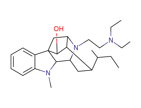 Molecular Structure of 58893-13-3 ((17R)-4-[2-(Diethylamino)ethyl]-4,21-secoajmalan-17-ol)