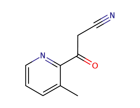 Molecular Structure of 59718-85-3 (3-(3-METHYLPYRIDIN-2-YL)-3-OXOPROPANENITRILE)