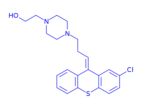Molecular Structure of 53772-83-1 (Zuclopenthixol)