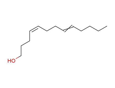 Molecular Structure of 56879-19-7 (4,8-Tridecadien-1-ol, (Z,E)-)
