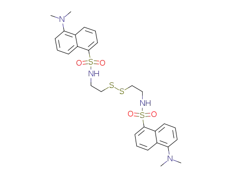 Molecular Structure of 881013-37-2 (N,N’-(disulfanediylbis(ethane-2,1-diyl))bis(5-(dimethylamino)naphthalene-1-sulfonamide))