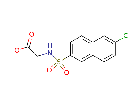Molecular Structure of 123090-06-2 (Glycine, N-[(6-chloro-2-naphthalenyl)sulfonyl]-)