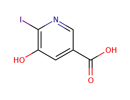 Molecular Structure of 59288-39-0 (3-PYRIDINECARBOXYLIC ACID, 5-HYDROXY-6-IODO-)