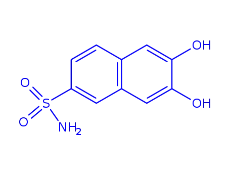 Molecular Structure of 54023-75-5 (6,7-dihydroxynaphthalene-2-sulphonamide)