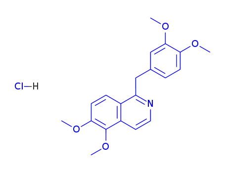 Molecular Structure of 59276-09-4 (1-(3,4-dimethoxybenzyl)-5,6-dimethoxyisoquinoline)