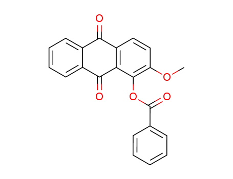 Molecular Structure of 96087-89-7 (1-benzoyloxy-2-methoxy-anthraquinone)