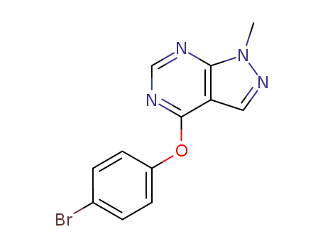 Molecular Structure of 5417-91-4 (4-(4-bromophenoxy)-1-methyl-1H-pyrazolo[3,4-d]pyrimidine)