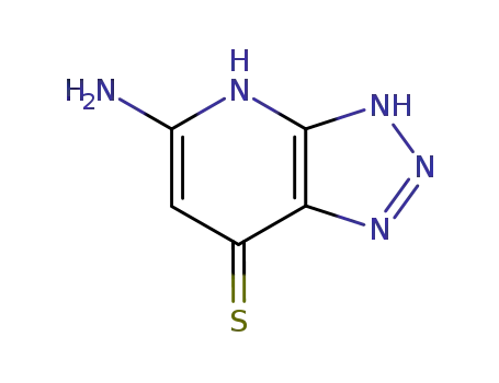Molecular Structure of 60282-66-8 (5-amino-2,3-dihydro-7H-[1,2,3]triazolo[4,5-b]pyridine-7-thione)