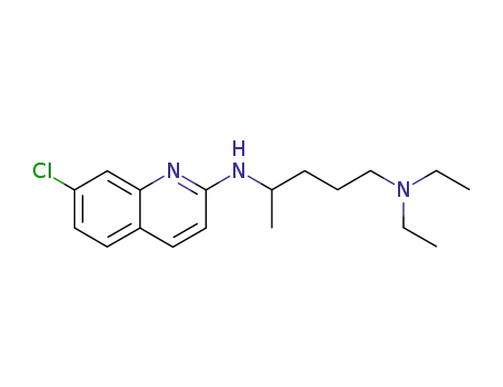 Molecular Structure of 5443-04-9 (N~4~-(7-chloroquinolin-2-yl)-N~1~,N~1~-diethylpentane-1,4-diamine)