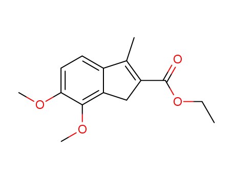 Molecular Structure of 5415-54-3 (ethyl 6,7-dimethoxy-3-methyl-1H-indene-2-carboxylate)