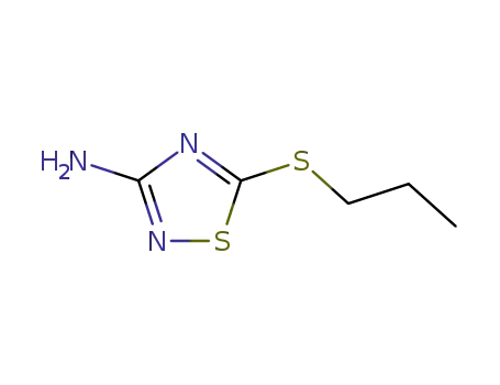 Molecular Structure of 60093-13-2 (3-AMINO-5-PROPYLTHIO-1,2,4-THIADIAZOLE)
