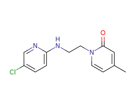 Molecular Structure of 420807-11-0 (1-[2-(5-chloropyridin-2-ylamino)ethyl]-4-methyl-1H-pyridin-2-one)