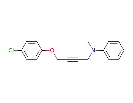 Molecular Structure of 54109-59-0 (N-[4-(4-chlorophenoxy)but-2-yn-1-yl]-N-methylaniline)