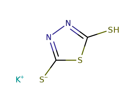 Molecular Structure of 54092-09-0 (potassium hydrogen 1,3,4-thiadiazole-2,5-dithiolate)
