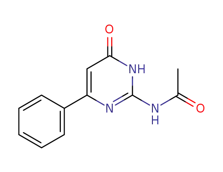 Molecular Structure of 54286-78-1 (2-ACETAMIDO-6-PHENYL-4-PYRIMIDINONE)