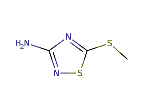 Molecular Structure of 60093-10-9 (3-AMINO-5-METHYLTHIO-1,2,4-THIADIAZOLE)