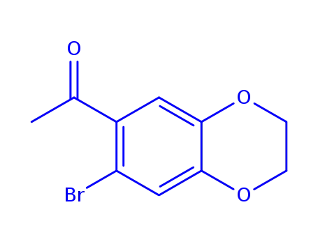 Molecular Structure of 59820-90-5 (2-BROMO-4,5-ETHYLENEDIOXYACETOPHENONE)
