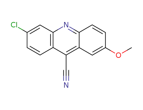 Molecular Structure of 5408-25-3 (6-chloro-2-methoxyacridine-9-carbonitrile)
