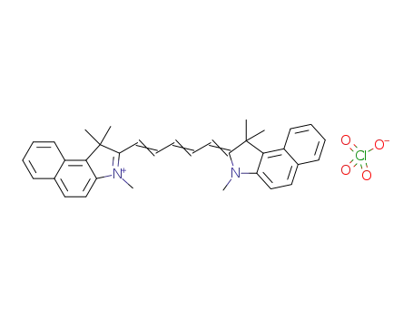 Molecular Structure of 54389-98-9 (4,5:4',5'-DIBENZO-1,1',3,3,3',3'-HEXAMETHYLINDADICARBOCYANINE PERCHLORATE)