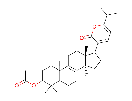 Molecular Structure of 6023-50-3 (21-oxo-21,24-epoxylanosta-8,20(22),23-trien-3-yl acetate)