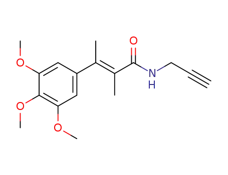 Molecular Structure of 60548-42-7 (α,β-Dimethyl-N-(2-propynyl)-3,4,5-trimethoxycinnamamide)
