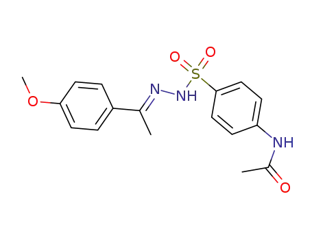 Molecular Structure of 5448-98-6 (N-[4-[[1-(4-methoxyphenyl)ethylideneamino]sulfamoyl]phenyl]acetamide)
