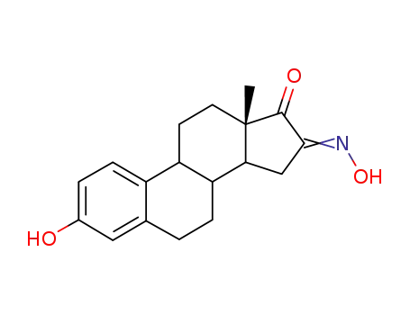 Molecular Structure of 6038-23-9 ((16E)-3-hydroxy-16-(hydroxyimino)estra-1,3,5(10)-trien-17-one)
