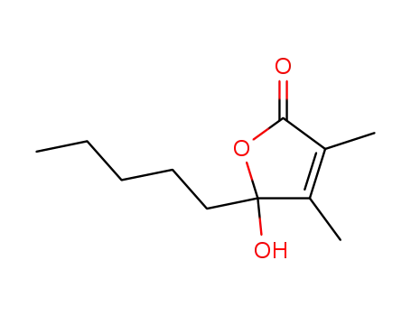 Molecular Structure of 6067-11-4 (5-hydroxy-3,4-dimethyl-5-pentylfuran-2(5H)-one)
