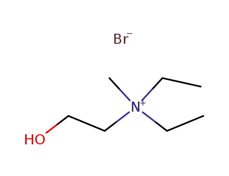 Molecular Structure of 5455-95-8 (Ethanaminium,N,N-diethyl-2-hydroxy-N-methyl-, bromide (1:1))