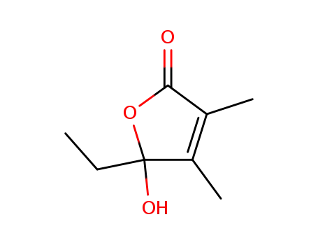 Molecular Structure of 6066-51-9 (5-ethyl-5-hydroxy-3,4-dimethylfuran-2(5H)-one)