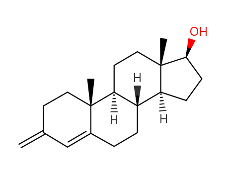 Molecular Structure of 21952-93-2 ((8R,9S,10R,13S,14S,17S)-10,13-dimethyl-3-methylidene-1,2,6,7,8,9,11,12 ,14,15,16,17-dodecahydrocyclopenta[a]phenanthren-17-ol)