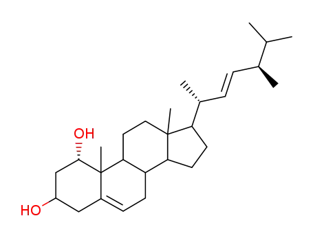 Molecular Structure of 54573-77-2 (Ergosta-5,22-diene-1,3-diol,(1a,3b,22E)- (9CI))