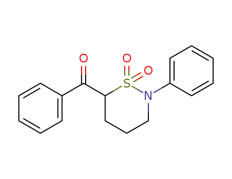 Molecular Structure of 54531-91-8 ((1,1-dioxido-2-phenyl-1,2-thiazinan-6-yl)(phenyl)methanone)