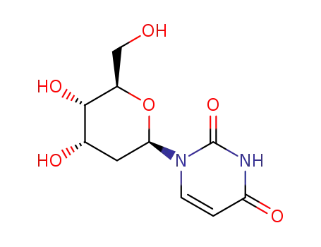 Molecular Structure of 6067-31-8 (1-(2-deoxyhexopyranosyl)pyrimidine-2,4(1H,3H)-dione)
