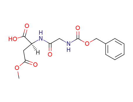 Molecular Structure of 6120-55-4 (2-[({[(benzyloxy)carbonyl]amino}acetyl)amino]-4-methoxy-4-oxobutanoic acid (non-preferred name))