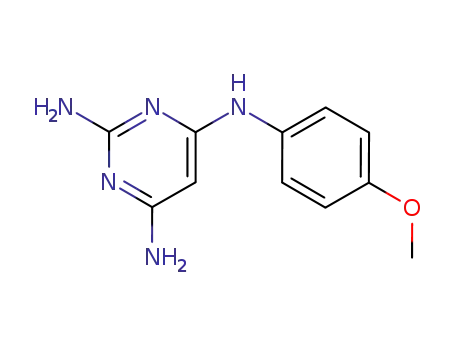 Molecular Structure of 6090-49-9 (N4-(4-methoxyphenyl)pyrimidine-2,4,6-triamine)