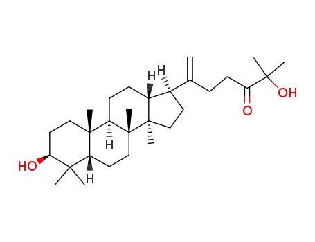 Molecular Structure of 55319-38-5 (3β,25-Dihydroxy-5α-dammar-20-en-24-one)