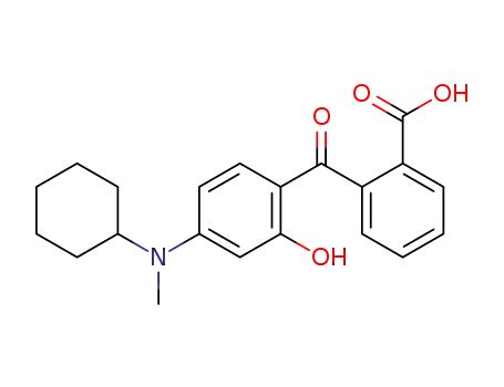 Molecular Structure of 55109-91-6 (2-[4-(CYCLOHEXYLMETHYLAMINO)-2-HYDROXYBENZOYL]BENZOIC ACID)