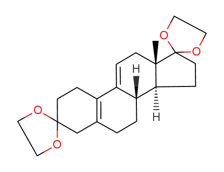 Molecular Structure of 57905-07-4 (3,3:17,17-bis(ethylenedioxy)-estra-5<sup>(10)</sup>,9<sup>(11)</sup>-diene)