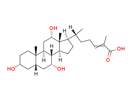 Molecular Structure of 5226-26-6 (3,7,12-trihydroxycholest-24-enoic acid)