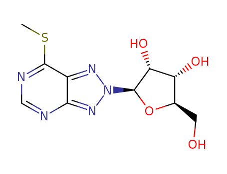 2H-1,2,3-Triazolo[4,5-d]pyrimidine,7-(methylthio)-2-b-D-ribofuranosyl- cas  61038-42-4