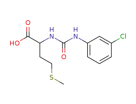 Molecular Structure of 55021-17-5 ((2S)-2-{[(3-chlorophenyl)carbamoyl]amino}-4-(methylsulfanyl)butanoate)