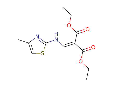 Propanedioic acid, [[(4-methyl-2-thiazolyl)amino]methylene]-, diethyl ester