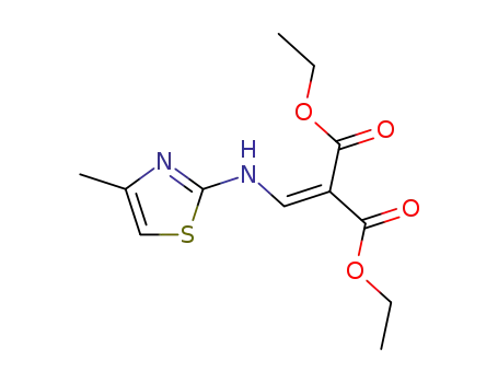 Molecular Structure of 6124-09-0 (Propanedioic acid, [[(4-methyl-2-thiazolyl)amino]methylene]-, diethyl
ester)