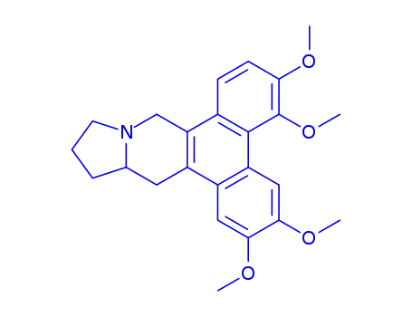 Molecular Structure of 61302-92-9 ((13aS)-2,3,5,6-tetramethoxy-9,11,12,13,13a,14-hexahydrodibenzo[f,h]pyrrolo[1,2-b]isoquinoline)