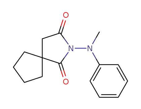 Molecular Structure of 61343-25-7 (2-[methyl(phenyl)amino]-2-azaspiro[4.4]nonane-1,3-dione)
