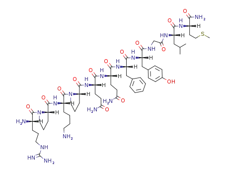 Molecular Structure of 55614-10-3 (ARG-PRO-LYS-PRO-GLN-GLN-PHE-TYR-GLY-LEU-MET-NH2)