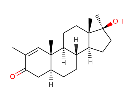 Molecular Structure of 6176-38-1 (2,17A-DIMETHYL-17BETA-HYDROXY-5A-ANDROST-1-ENE-3-ONE)