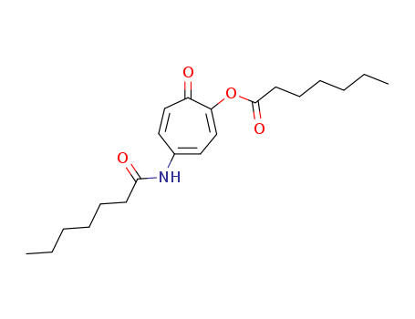 Heptanoicacid, 7-oxo-4-[(1-oxoheptyl)amino]-1,3,5-cycloheptatrien-1-yl ester cas  617-18-5